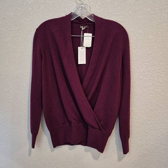 J.Mclaughlin Bennie Purple Wine Cashmere Sweater Size XS - Picture 1 of 7